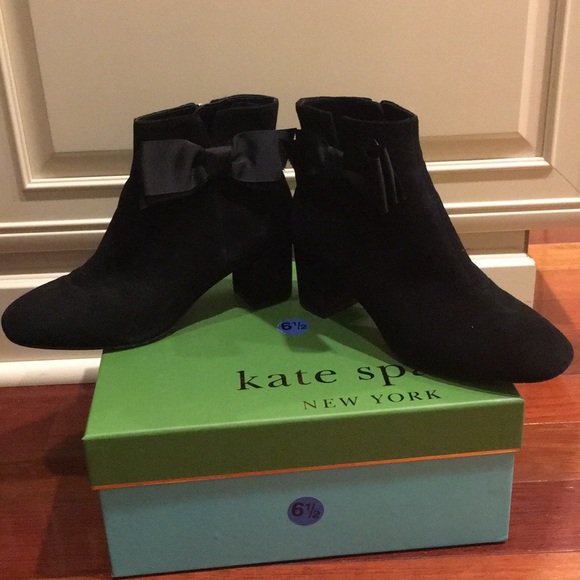 kate spade Shoes - Kate spade Langley genuine suede black booties